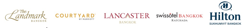 The Landmark Bangkok, Courtyard by Marriott, Lancaster Bangkok, Swissôtel, Hilton